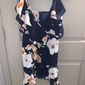 Navy floral dress!